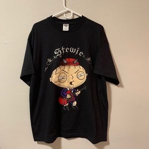 Y2K Family Guy Stewie rockstar t shirt